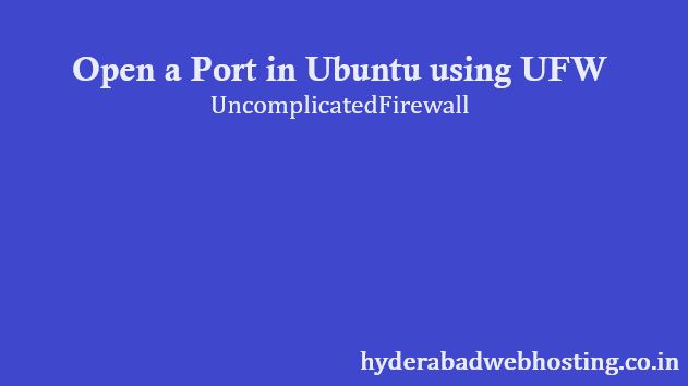 Open a Port in Ubuntu